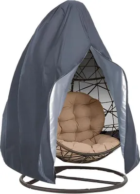 Produktbild von Hängesessel-Abdeckung, Schutzhülle Für Hängesessel Outdoor, UV-Schutz wasserdichte Gartenmöbel Schutzhülle Für Hängesessel Mit Gestell Egg Chairs Swing Chair (115x190cm 190D,Grey)