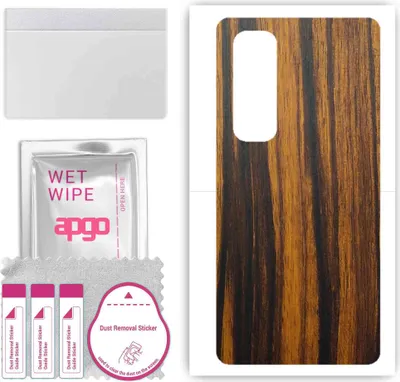 Produktbild von apgo Rückseite Schutzfolie, Skin, kompatibel mit Xiaomi Mi Note 10 Lite, Hinten Displayschutzfolie aus Vinylfolie, kratzfest, einfache Montage - Tigerwood