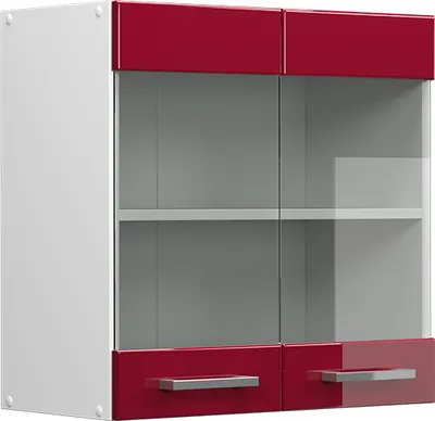 Produktbild von Küchenglasschrank Vicco R-Line Rot Hochglanz 60 cm, Model 37784