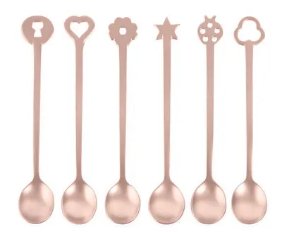 Imagen del producto de Living Antique Sambonet Set 6 Partylöffel Portafort/PVD Champ. 52649P22
