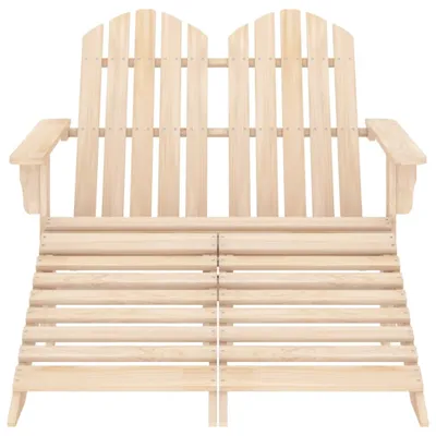Image de vidaXL Banc de jardin Adirondack 2 places avec pied en bois de sapin
