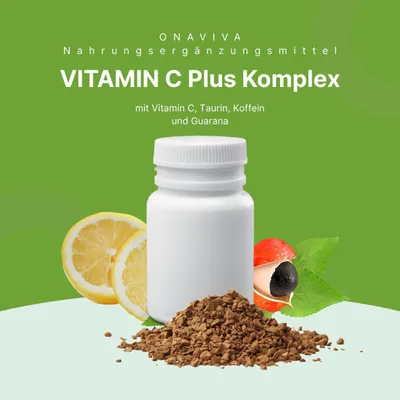 Zdjęcie produktu dla Onaviva Vitamin C Plus Complex z witaminą C, tauryną, kofeiną i guaraną - 60 kapsułek