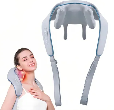 Produktbild von Nackenmassagegeräte, Shiatsu Rückenmassagegerät, mit Beheiztes, 3D-Massage von tiefem Gewebe, für Kopf, Schultern, Rücken, Bein