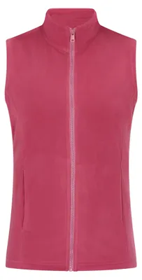 Produktbild von Damen Weste rosa Größe L mit Reißverschluss, Stehkragen und Taschen, schmal geschnitten