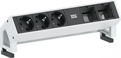 Produktbild von BACHMANN DESK2 3x Schutzkontakt 2x ABD GST18 Inox