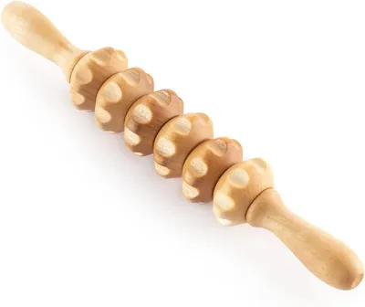 Productafbeelding van Massageapparaat voor het gezicht, hoofdmassage, met hout, 22,5 cm
