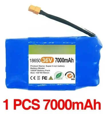 Obrázok produktu pre 36V lítiovo-iónová batéria – 10S2P batériový balík – kapacita 7000 mAh – náhradná batéria pre hoverboard a samo-vyvažovací skúter – vhodná pre elektrické jednoúčelové vozidlá