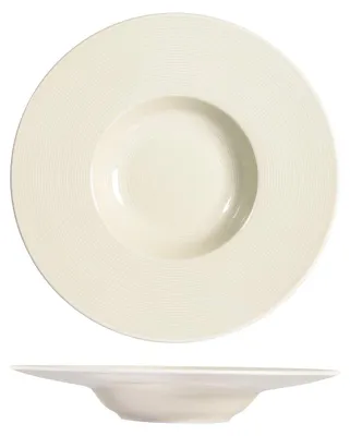 Produktbild von H&H 6er-Set bezaubernde Pastateller aus Elfenbeinporzellan 27cm