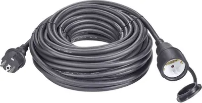 Produktbild von Sygonix 1373173 Strom Verlängerungskabel 16 A Schwarz 20.00 m H07RN-F 3G 1,5 mm²