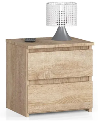 Produktbild von Kommode mit 2 Schubladen Kommode Organizer Kommode mit Schubladen 40 cm breit 40 cm hoch | sonoma Eiche Holz Highboard Sideboard Schrank schmal