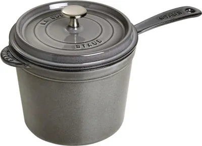 Produktbild von Staub Stieltopf, 18 cm | rund | Gusseisen | Graphit-Grau