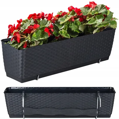 Immagine prodotto di Vaso da fiori Prosperplast | Ratolla Case PW | antracite | 50 cm