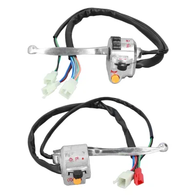 Produktbild von 2 stücke 22mm Motorrad Trommel Bremse Lenker Schalter Links Rechts Aluminium Legierung Silber Ersatz für JH70 JH90