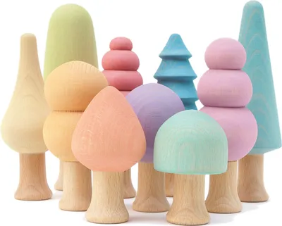 Obrázok produktu pre Drevené hračky Ocamora Forest Pastell Set – kreatívne hranie