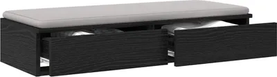Immagine prodotto di vidaXL Letto con cassetti in rovere nero 80 x 36,5 x 16,5 cm