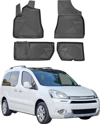Image de OMAC Tapis de sol pour Citroen Berlingo Multispace 2009-2018 en caoutchouc Noir