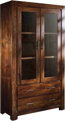 Image de MASSIVMOEBEL24 | Vitrine 100x45 Palissandre laqué Life honey METRO LIFE #101