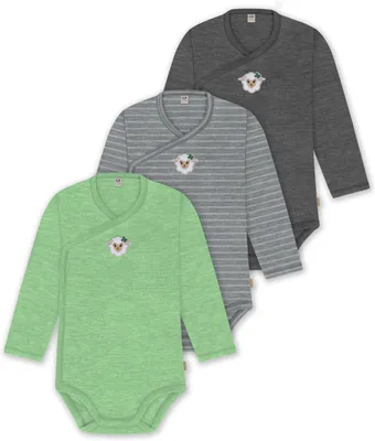Produktbild von normani 3er Set Baby-Body Wickelbody Toddler-Bodysuit