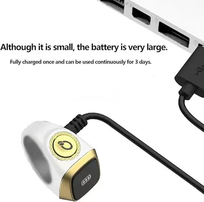 Produktbild von Fingerzähler-Smart-Ring, 22 mm muslimischer digitaler Bluetooth-Mini-Zählerwecker (weiß)