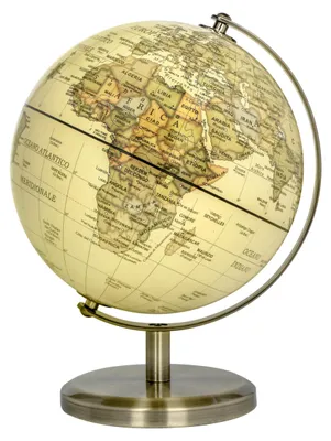 Produktbild von Miniatur-Globus, antik, mit italienischer Karte, 14 cm Durchmesser