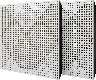 Produktbild von 2er-Pack – Akustikpaneel mit Samtstoff und Befestigungsset | 50x50x5cm | Schallabsorption-Diffusion-Schalldämmung | [WILDS -Weißer Kunststoff|Beige]