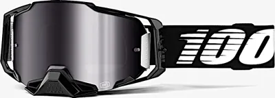 Produktbild von 100% Armega Essential Chrome Motocross Brille, schwarz/weiß