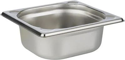 Produktbild von APS 81602 GN 1/6 Behälter, Edelstahl, 17,6 x 16,2 cm, Tiefe 65 mm, 1 Liter