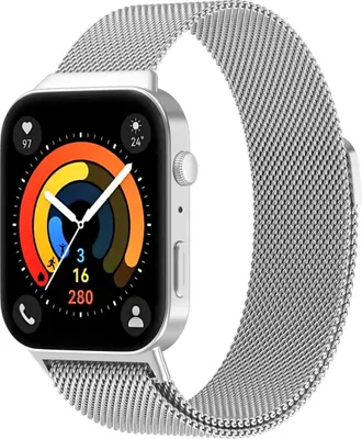 Productafbeelding van imoshion Milanees magnetisch bandje voor de Huawei Watch Fit 3 - Zilver