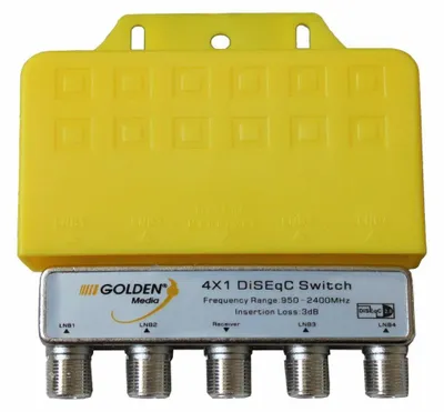 Produktbild von GM SAT DiSEqC Schalter 4-1 Umschalter HDTV 4K 2.0 HD Receiver PVR Ready