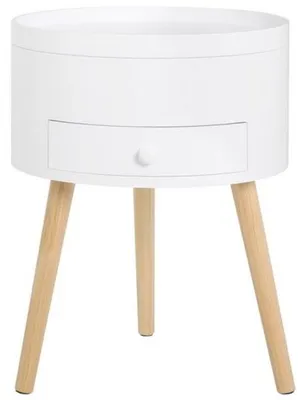 Obrázek produktu pro Kompaktní noční stolek 38 x 38 x 50 cm, bílý, MDF