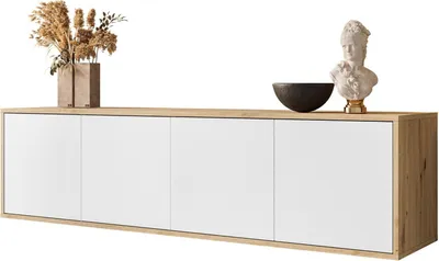 Produktbild von TV-Hängeschrank SANAYI, Artisan Eiche / Weiß