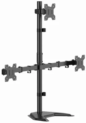 Image de Support pour trois écrans LogiLink, pied noir