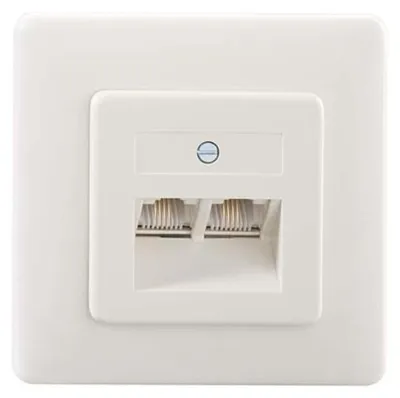 Obrázok produktu pre Rutenbeck 13011240, RJ-45, Biela, Plast, IP20, 125 V, 1 A