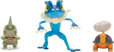 Produktbild von Jazwares Pokémon-Kampffigur – Axew, Frogadier Torkoal