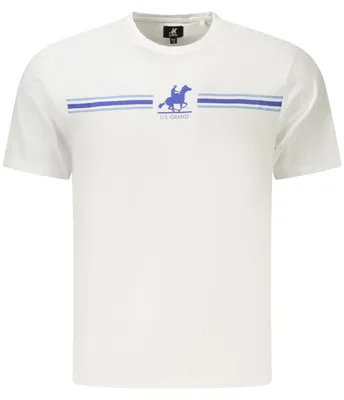 Produktbild von Weißes Herren Kurzarm-T-Shirt mit Logo und Kontrastdetails