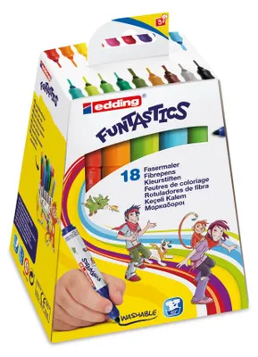 Zdjęcie produktu dla 18 flamastrów edding FUNTASTICS, różne kolory