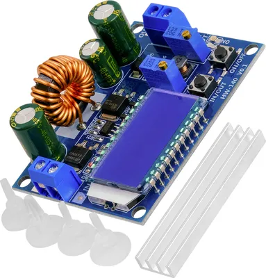 Immagine prodotto di AZ-Delivery Alimentazione HW-140 DC-DC Buck Boost Converter Step Up/Down, display LCD, 3A 5,5V-30V a 0,5V-30V compatibile con Arduino, 1 set