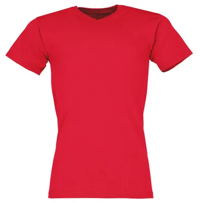 Produktbild von Fruit of the Loom Valueweight V-Neck T Farbe: rot Größe: XL