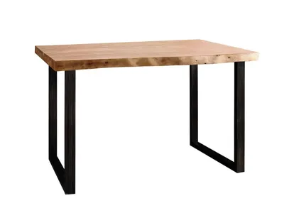 Produktbild von MiaMöbel Bartisch Vanaja 140x90 cm Modern Massivholz Metall Parota Dunkelbraun