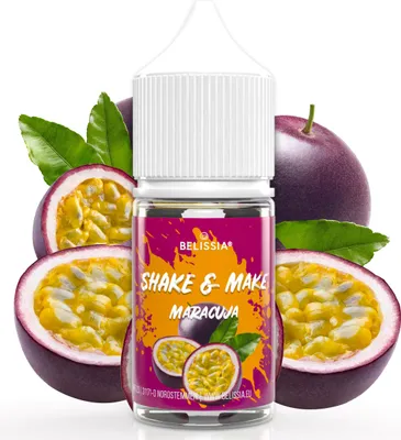 Produktbild von Belissia Shake and Make Maracuja Refill - 30 ml hochdosiertes Lebensmittelaroma - zum Nachfüllen - Für Backen, Speisen, Getränke, Shakes, DIY uvm