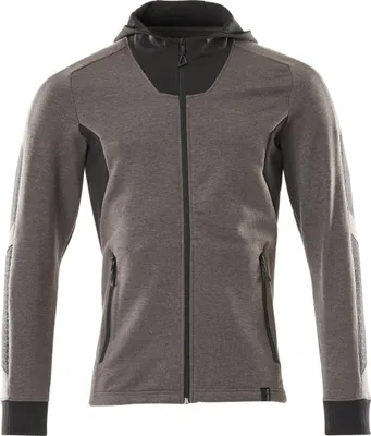 Produktbild von Mascot Kapuzensweatshirt ACCELERATE mit Reißverschluss, moderne Passform Gr.3XL dunkelanthrazit/schwarz
