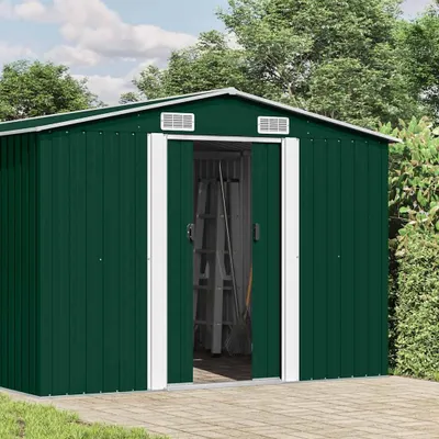 Obrázok produktu pre vidaXL Záhradný prístrešok 257x392x181 cm Kovový zelený