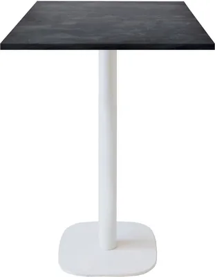 Produktbild von Stehtisch 60 x 60 cm – rundes Modell mit schieferweißem Metallgestell