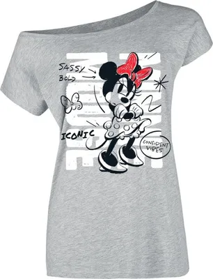 Produktbild von Mickey Mouse T-Shirt Damen Minnie Mouse grau XL
