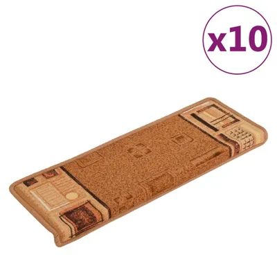 Zdjęcie produktu dla Samoprzylepne nakładki na schody, 10 szt., 65x21x4 cm, beżowe