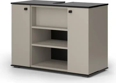 A product shot of a bathroom vanity cabinet.