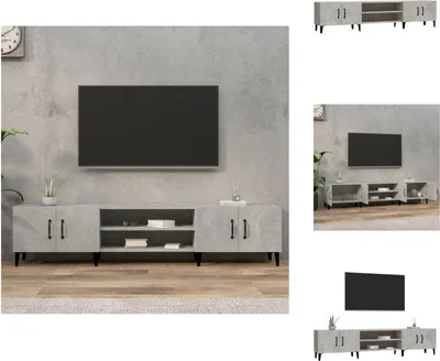 Produktbild von vidaXL TV-Schrank Betongrau 180x31,5x40 cm Holzwerkstoff -  TV-Möbel