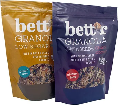 Produktbild von Müsli (Granola) Mandel-Schoko-Chip, Bett'r, 300g