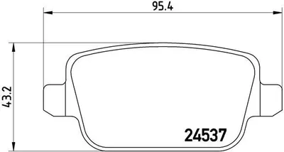 Produktbild von Brembo Bremsbelagsatz, Scheibenbremse Hinterachse P 24 075