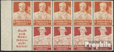 Produktbild von Briefmarken Deutsches Reich 1934 Mi Hbl102C postfrisch Berufsstände